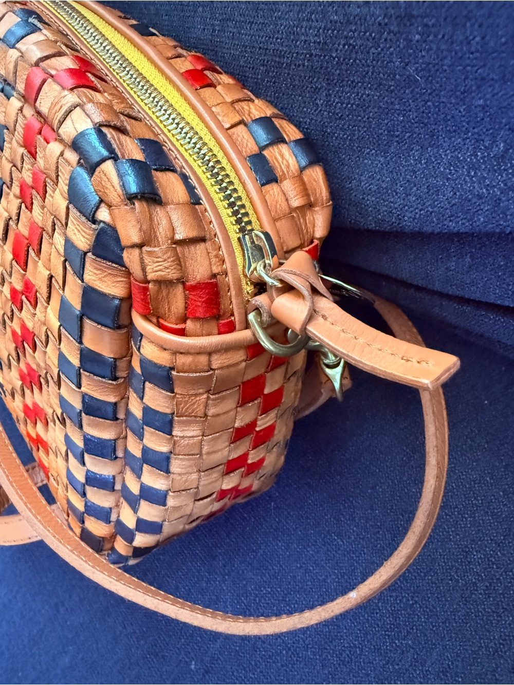 Clare V. Marisol Pinstripe Woven Checkered - Picture 11 of 13